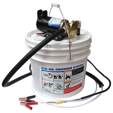 Jabsco 17800-2000 Marine Porta Quick Oil Changer, Flexible Impeller Pump, Reversing Switch 3.5 Gallon, 12-Volt, Non CE, White Cover