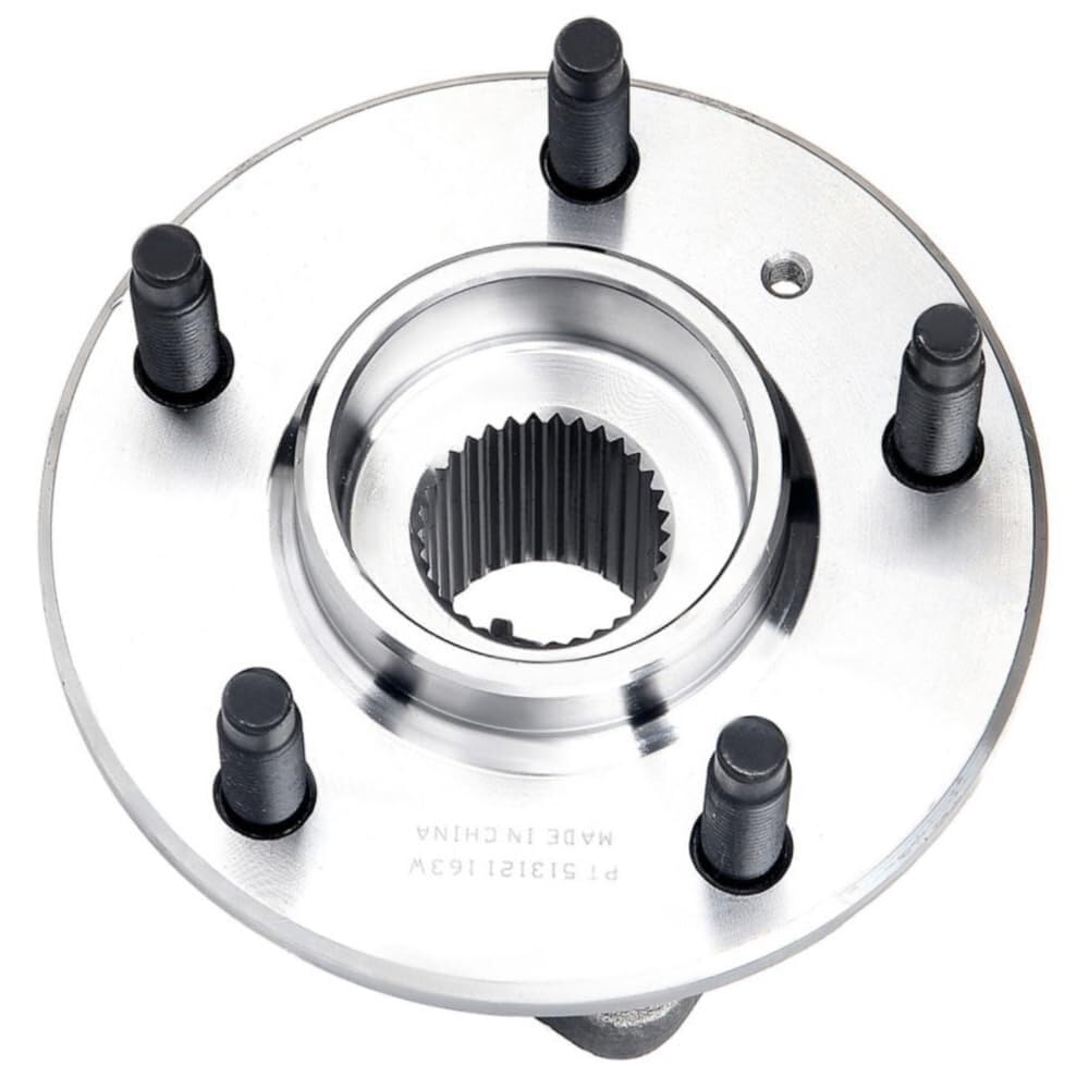 4 pezzi mozzo ruota e gruppo cuscinetto anteriore posteriore sinistro conducente destro lato passeggero acciaio lucido protetto con sensore ABS 5 alette for Park Avenue 1997-2005, for Impala 2000-2013