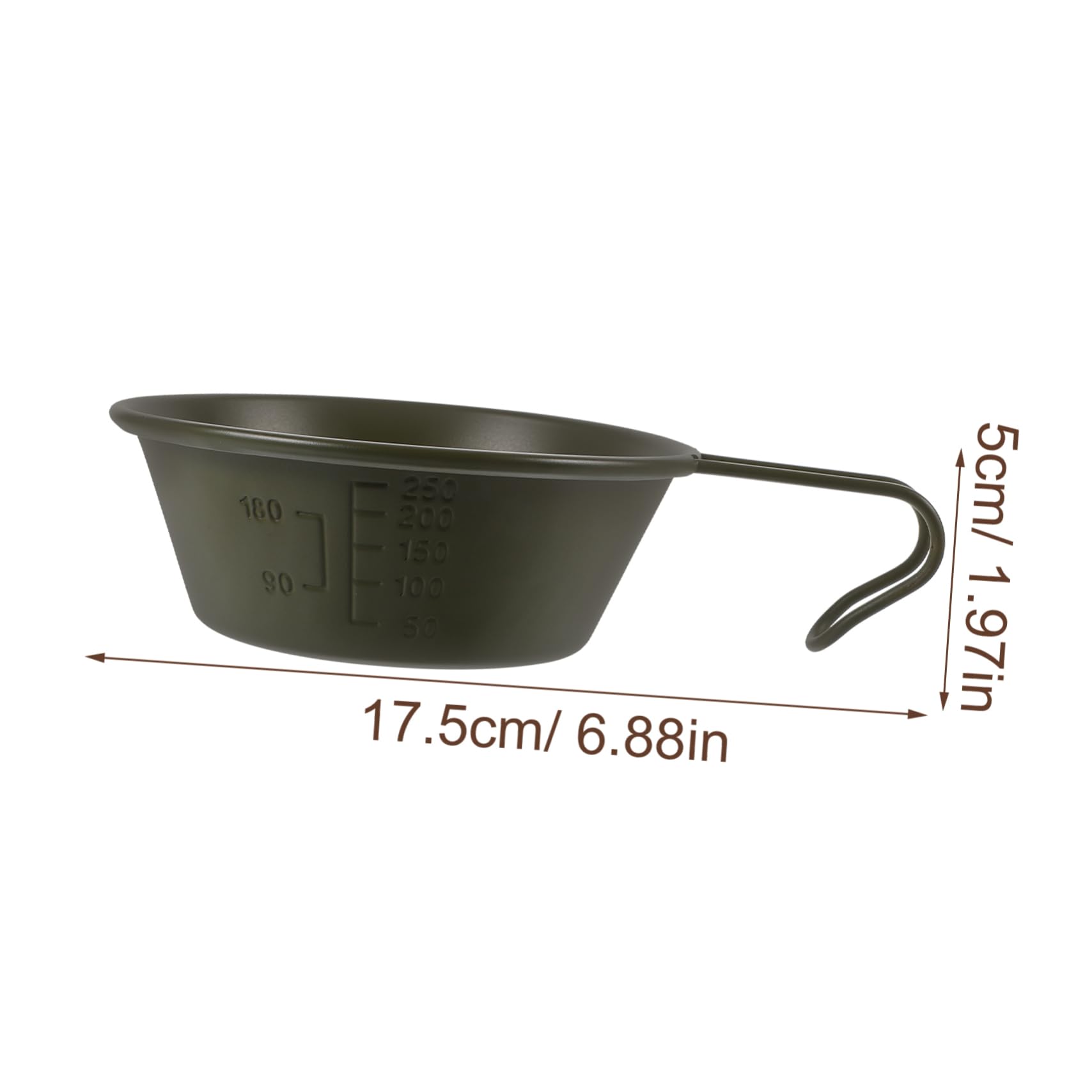 Abaodam Handle Bowl Lightweight Metal Camping Bowl Stainless Steel Pot for Hiking Backpacking Outdoor Cooking