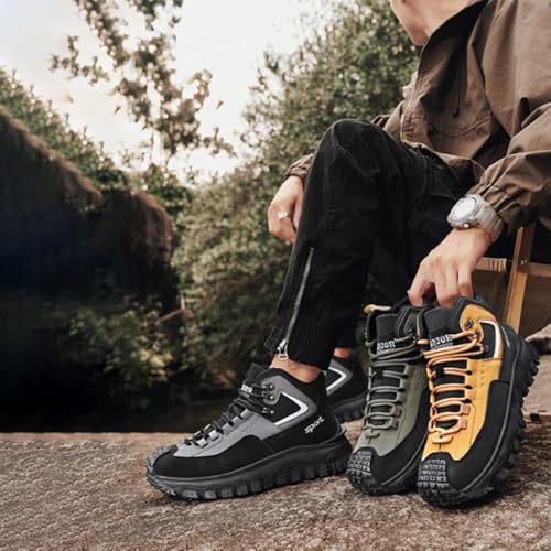 The First Young Hiking Shoes Men,The First Young Work Boots Mens,The First Young Boots Mens Chukka,The First Young Men's Slip-On Orthopedic Leather Dress Loafers3