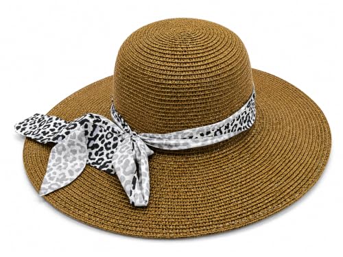 Image of Summer Medium Brim Floppy Beach Straw Hats for Women