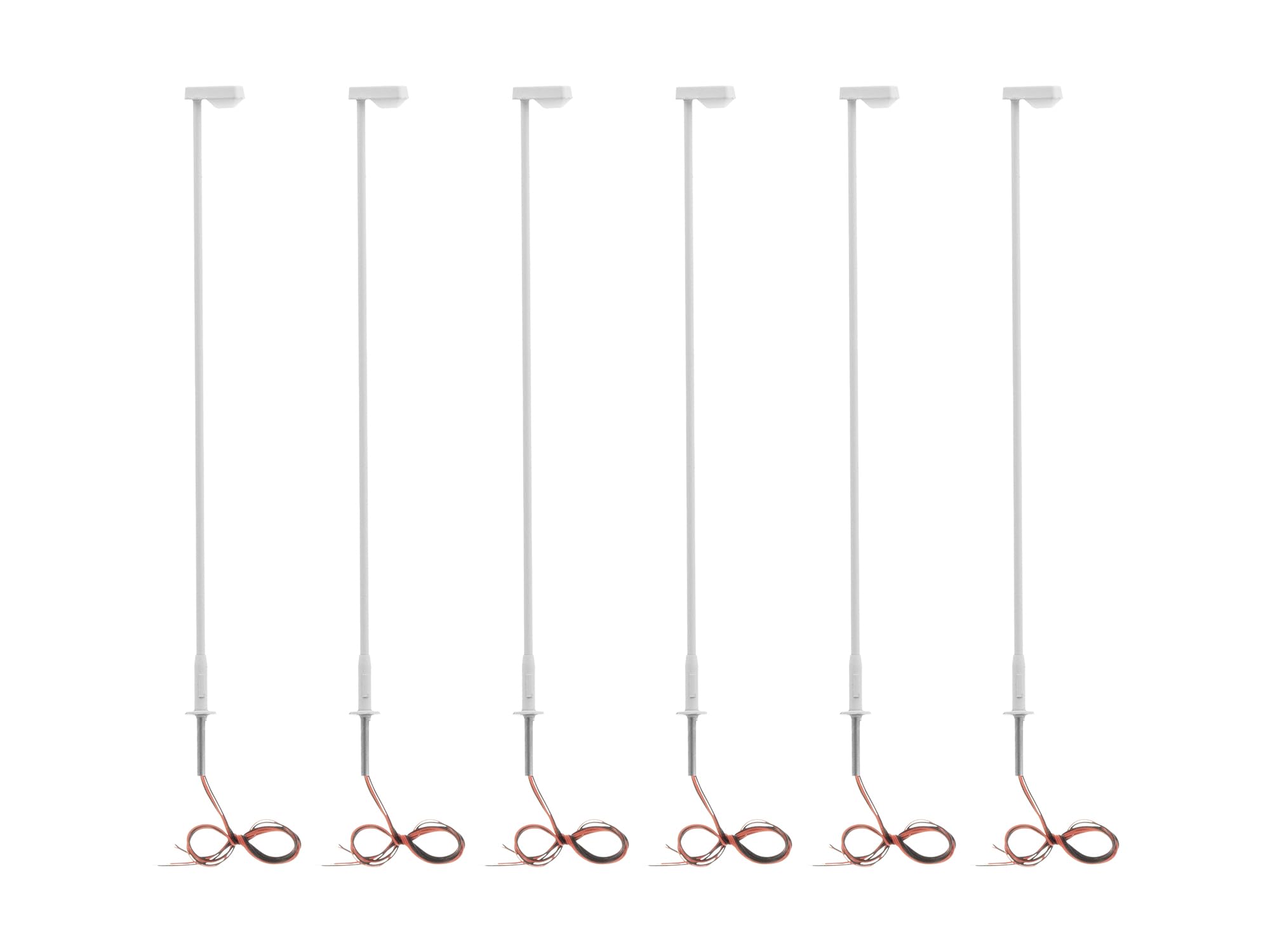 Lionel HO Gauge Gray Short Arm Single Highway Lamps 6-Pack Model Train Accessory