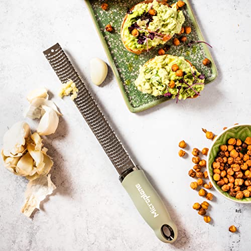 Image of Premium Classic Zester- Sage Green | Lemon Zester tool, Hard Cheese & Vegetable Grater | For Citrus, Parmesan Cheese, Garlic, Ginger, Nutmeg | Fine Stainless Steel Blade, Made in USA