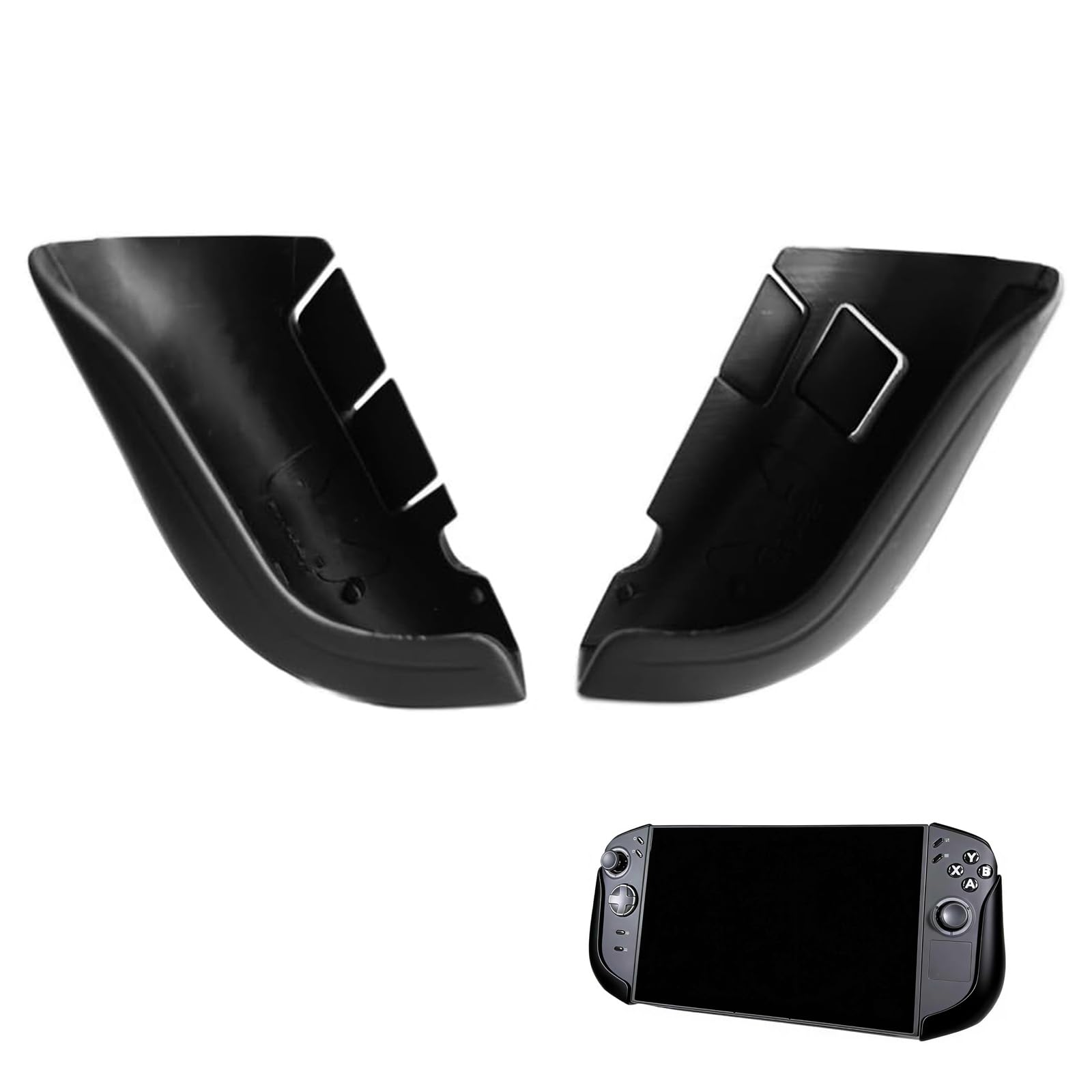 2 Pcs 3D Printed Grip Handle Compatible with Legion Go 2, Protective Sleeve for Handheld Game Console Accessories, Black Ultra Ergonomic Grip Handle