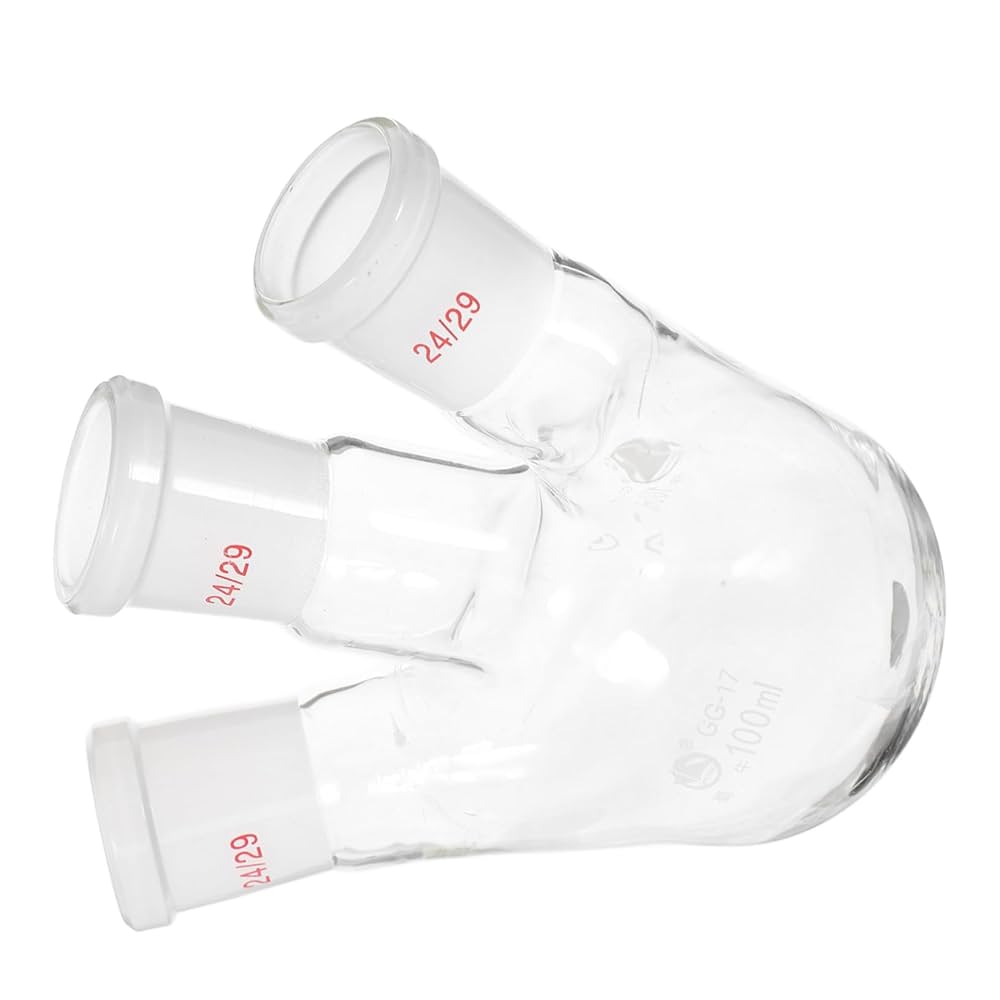 Amazon.co.jp: PartyKindom シー 三口フラスコ 実験用器具 蒸留