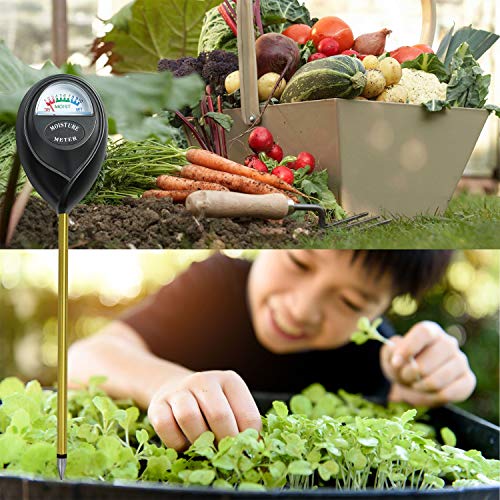 XLUX Soil Moisture Test Sensor Meter Water Monitor, Hygrometer for Gardening, Farming Planting,Black,No Batteries Required - Thumbnail 3
