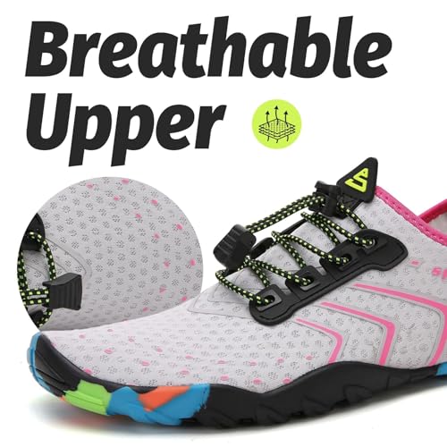 Image of SAGUARO Water Shoes for Women - Barefoot Quick-Dry Aqua Sock, Lightweight, Breathable for Swimming, Beach and Outdoor Activities Size 5.5-10.5