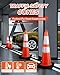 (6 Pack) BESEA 28” inch Traffic Safety Cones Orange Road Parking Cones Heavy Duty Construction Cone Structurally Stable for Traffic Control at Public Place