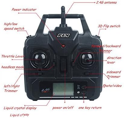 junpro FPV RC Headless Quadcopter With Real Time Transmission Camera 4 Channel 6 – Axis Gyro 2.4 G X5SW – 1 Aircraft Drone Support One Key Return 360 Degree Rolling Phone and Transmitter Two Way Control [parallel import goods]