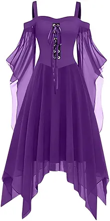 OIOLOYJM Witch Costume Women Sexy Plus Size Renaissance Vampire Gothic Halloween Costumes Woman 2025 Clothes Dresses