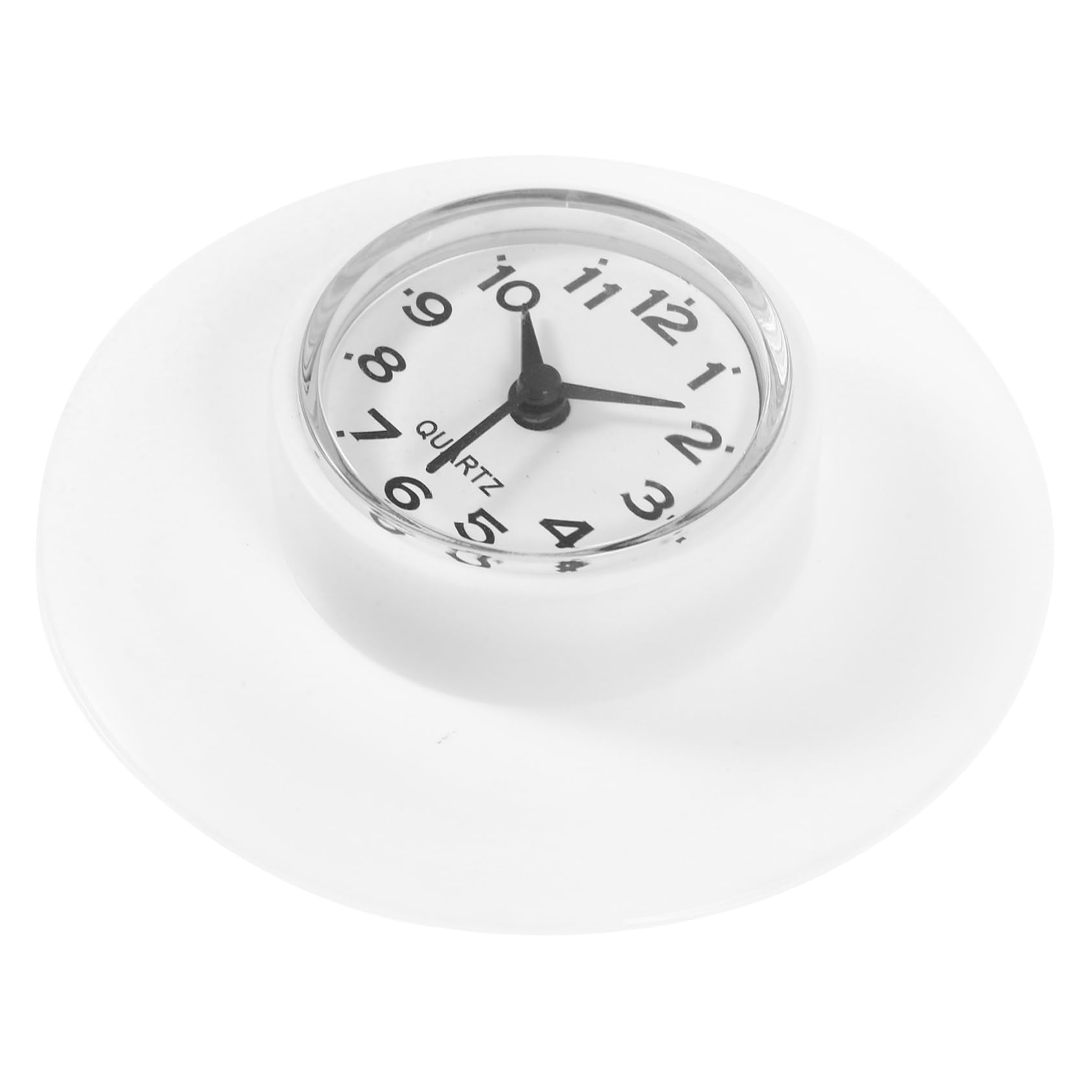 STOBAZA Waterproof Wall Clock for Bathroom Suction Cup Small Light Easy Install