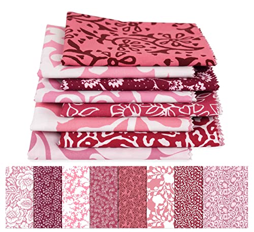 Tissu de patte rose en coton pré-coupé Soimoi pour patchwork de vos plaids