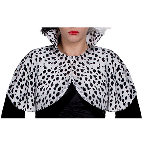 I LOVE FANCY DRESS LTD Déguisement de la Femme cruelle avec Les dalmatiens avec Cette Cape Couvre épaule pour Adulte. Ideal pour Les enterrements de Vie de Jeune Fille. ( Plus Size )