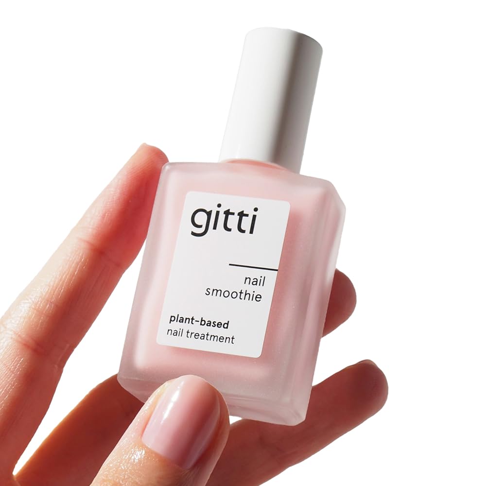 gitti Nail Smoothie Pink Strawberry Nail Strengthener Polish, 0.5 Fl Oz