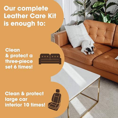 Image of Furniture Clinic Large Leather Care Kit, For Cleaning & Protection