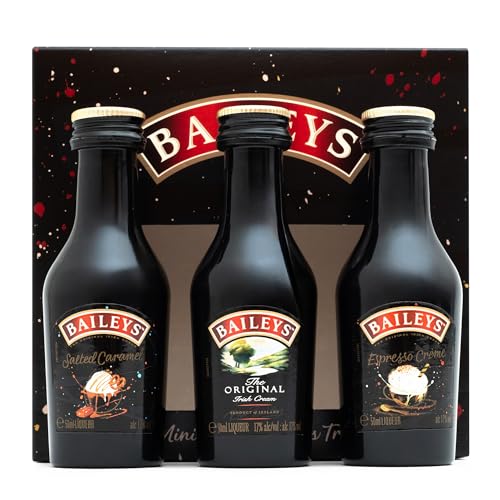 Baileys Gift Set - Original Irish Cream Likör, Espresso Crème & Salted Caramel – 3 Miniaturen à 5cl – Geburtstags-Geschenkset für Frauen & Männer, Vatertag, Mama-Geschenke zu Weihnachten