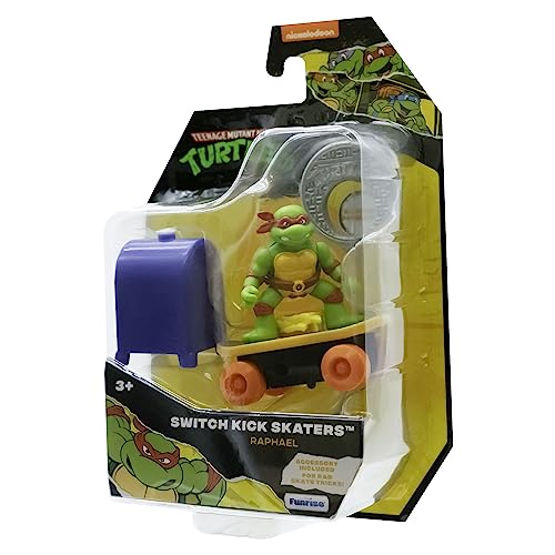 Teenage Mutant Ninja Turtles TMNT Raphael Mutant Mayhem Switch Kick Skater, Rot, Spielzeug & Geschenke für Kinder ab 3 Jahren