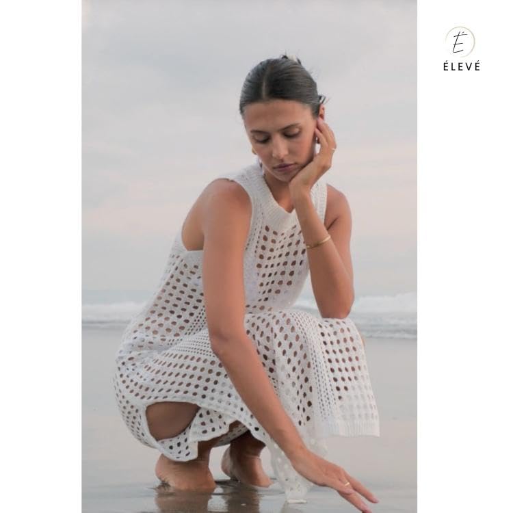 Women's Crochet Slit Beach Dress |Spandex/Nylon Cover Up Swimsuit Dress for Summer Vacations | Poolside Style3