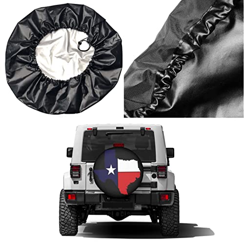 Image of Texas Flag Spare Tire Cover Dust-Proof Wheel Tire Cover Fit Trailer, RV, SUV and Many Vehicle (14, 15, 16, 17 Inch)