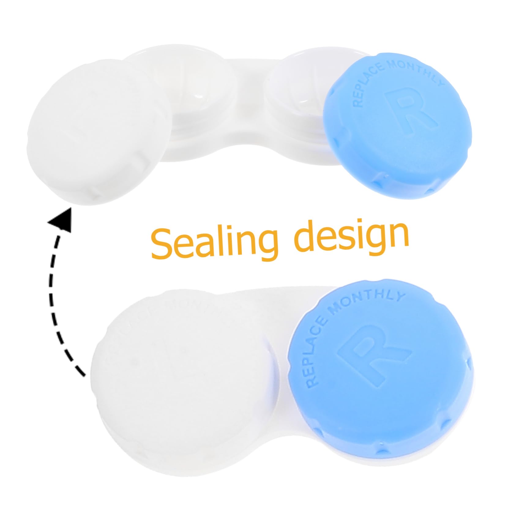 CALLARON 5 Sätze Kontaktlinsenbehälter Tasche Kleiner Objektivhalter Kontakte Behälter Für Kosmetische Linsen Auge Reisen Fall Make-up-linsenhalter Plastik 12 Stück * 5