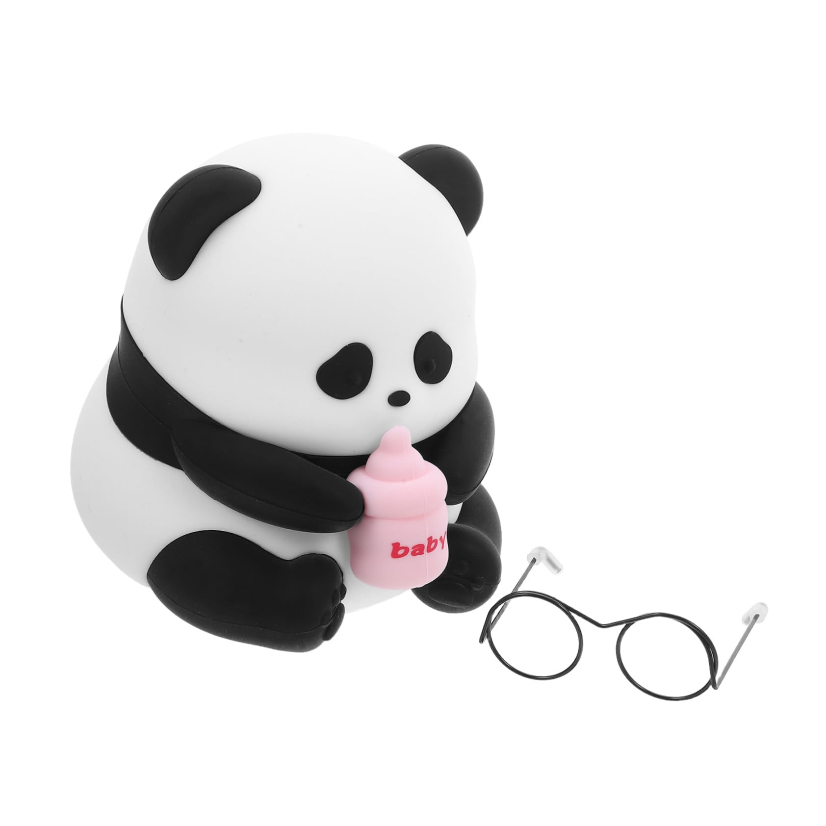 Operitacx Lámpara Nocturna Recargable de Silicona con Forma de Panda Luz Luz LED para Dormitorio Infantil y Habitación de Bebés