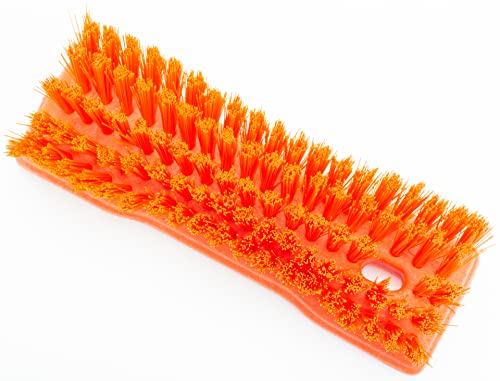Image of SPARTA Comfort Grip Scrub Brush Hand Brush for Bathroom, Kitchens, Countertop, Plastic, 8 Inches, Orange