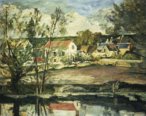 Tableau dans la vallée de l'oise Image sur Toile Paul Cézanne Affiche Art 60x90