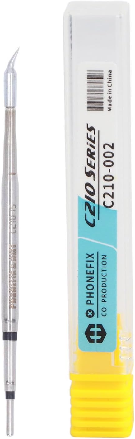 Soldering Iron Tip Welding Tool Replacement Soldering Tip C210 T26D for JBC210 0-300 ℃(C210 002 Curved Tip)