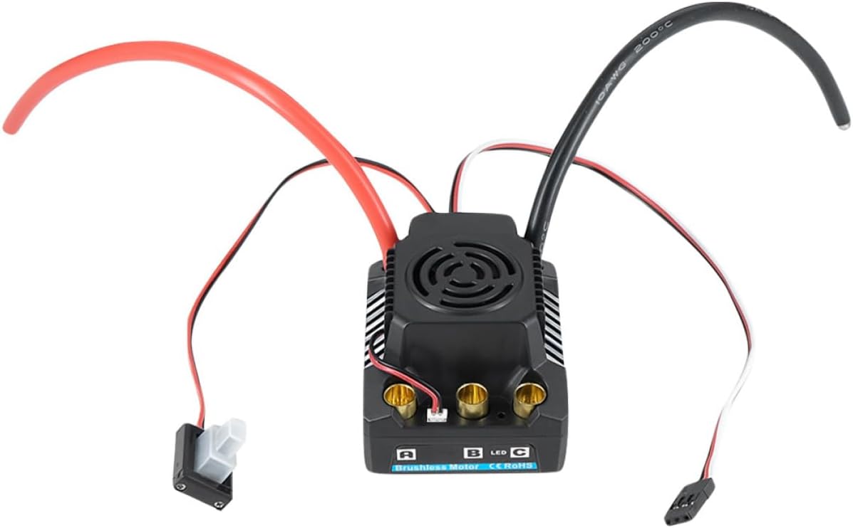 ibasenice Brushless for Cars and Trucks High Performance Electronic Speed Controller Compatible with Brushless Motors for Precision Control Applications