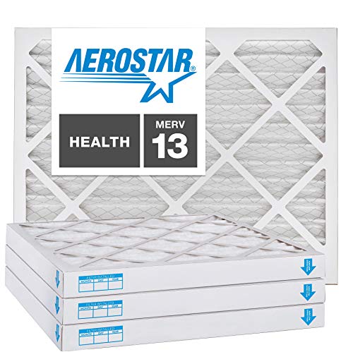 Aerostar 14x20x2 MERV 13, Pleated Air Filter, 14x20x2, Box of 4, Made in The USA