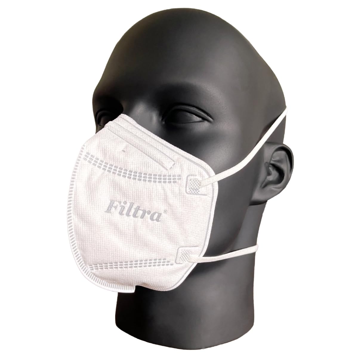 Filtra® N95 Mask with Head Bands | FFP2 Mask with Head Bands | BIS Certified | 5 Layer N95 Mask | Thick & Soft Head Straps | High Filtration | Improved & Enhanced Courier Packing (Box of 25 Masks)-image-9