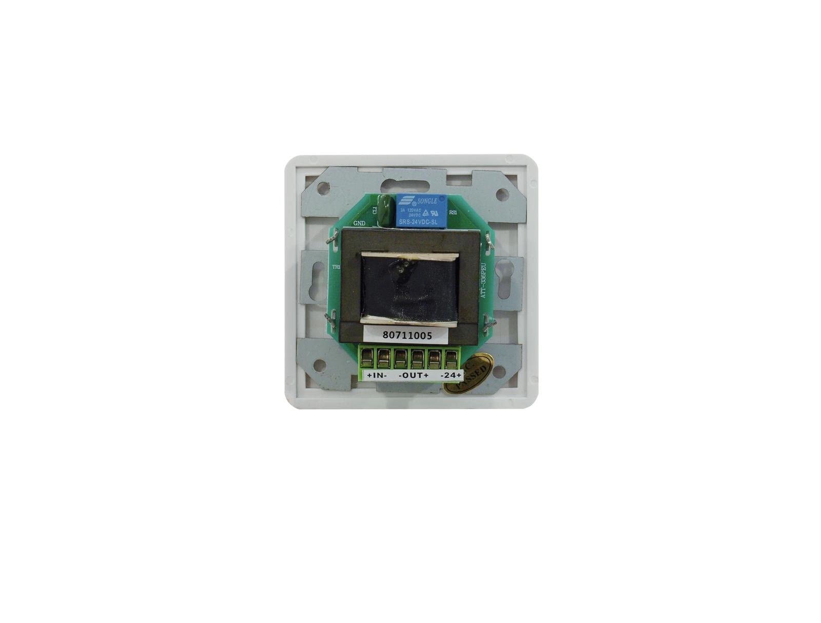 OMNITRONIC ELA LS-Regler, 45 W Mono weiß | Einbau-Lautstärkesteller mit 24-V-Pflichtempfangsrelais