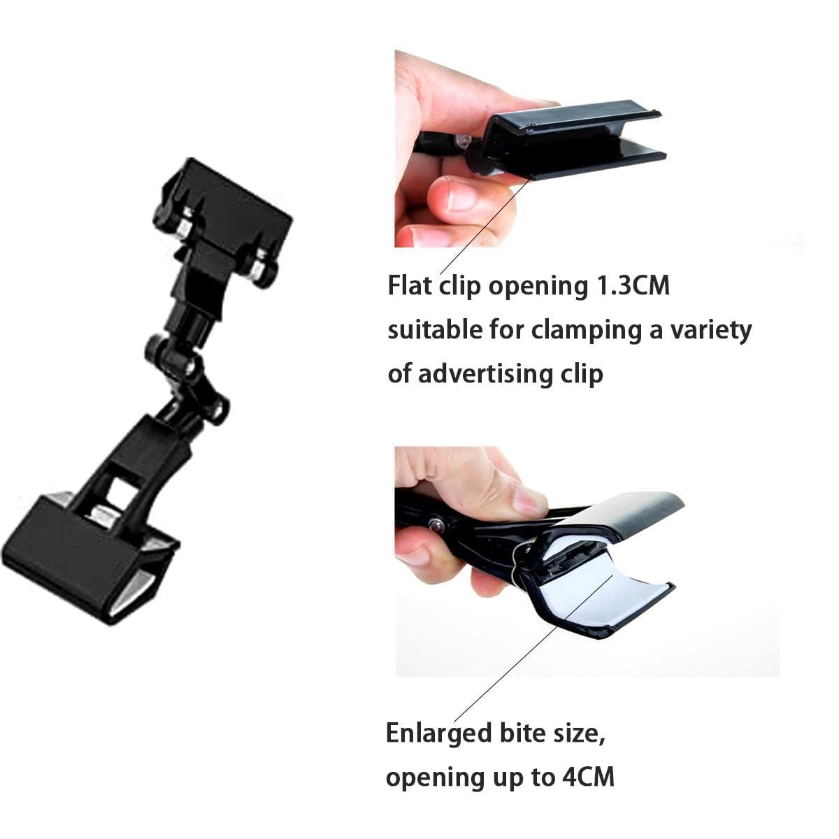 5 clips para carteles, soporte de papel para mesa, soporte de clip para soporte de papel, monitor de computadora, práctico soporte de suministros de artista (5 unidades, negro)