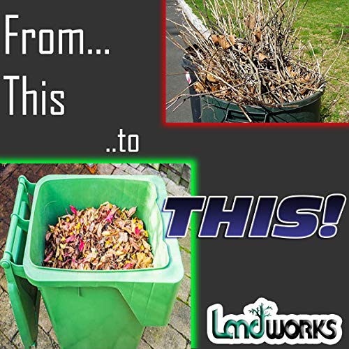 Landworks Wood Chipper Shredder Electric Light Duty 17:1 Reduction 15-Amp 1800 Watts 120VAC Dual Edge Blades for Lawn and Garden Use or Fire Prevention Building a Firebreak - Thumbnail 6