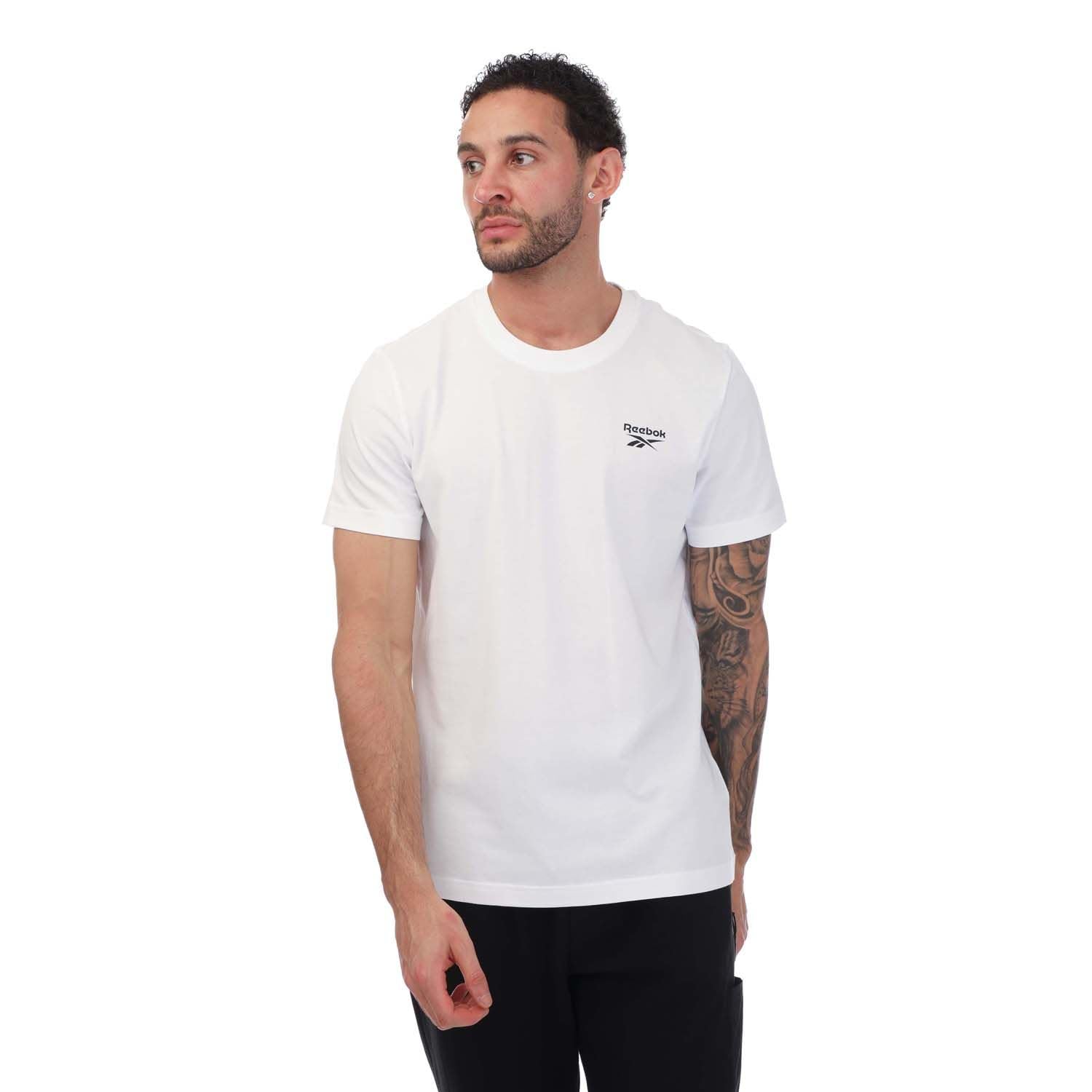 Identity Small Logo Tee Men WHITE T-SHIRTS L