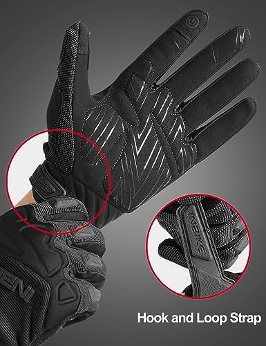 Image of INBIKE Mountain Bike Gloves for Men Knuckle Guard Padded Cycling Gloves | 5mm Shock-Absorbing Palm Padding, MTB, Motocross, Road Cycling, Dirt Biking, Touchscreen Fingers, Anti-Slip Palm