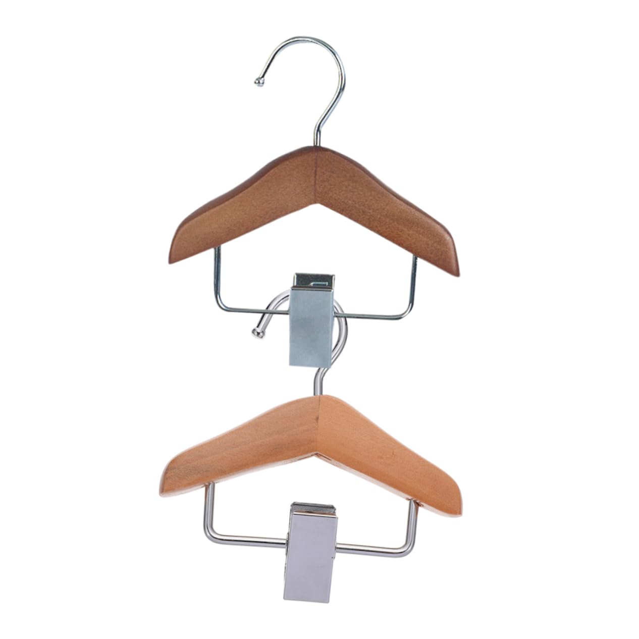 WHAMVOX 2pcs Mini Hanger Clothing Hangers Coat Hanger Clothes Hangers Small Clothing Rack Clothes Rack Mini House Supplies Dog Pajamas Hanger Doll Hangers Delicate Small Hangers Wood