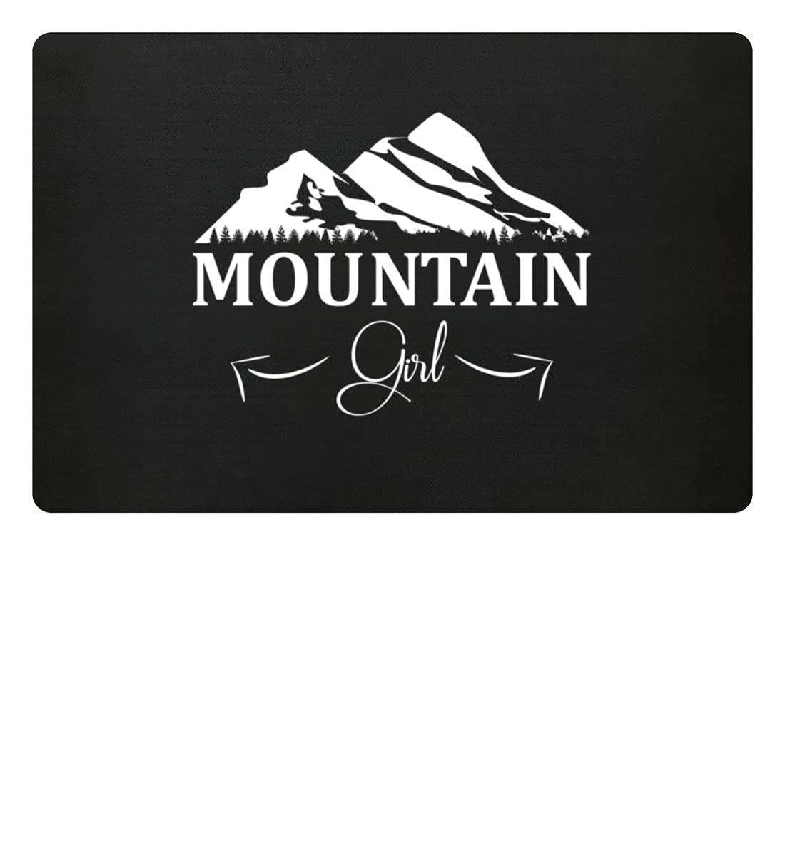 Paillasson Noir Mountain Girl Generisch 60x40cm pour Entrée