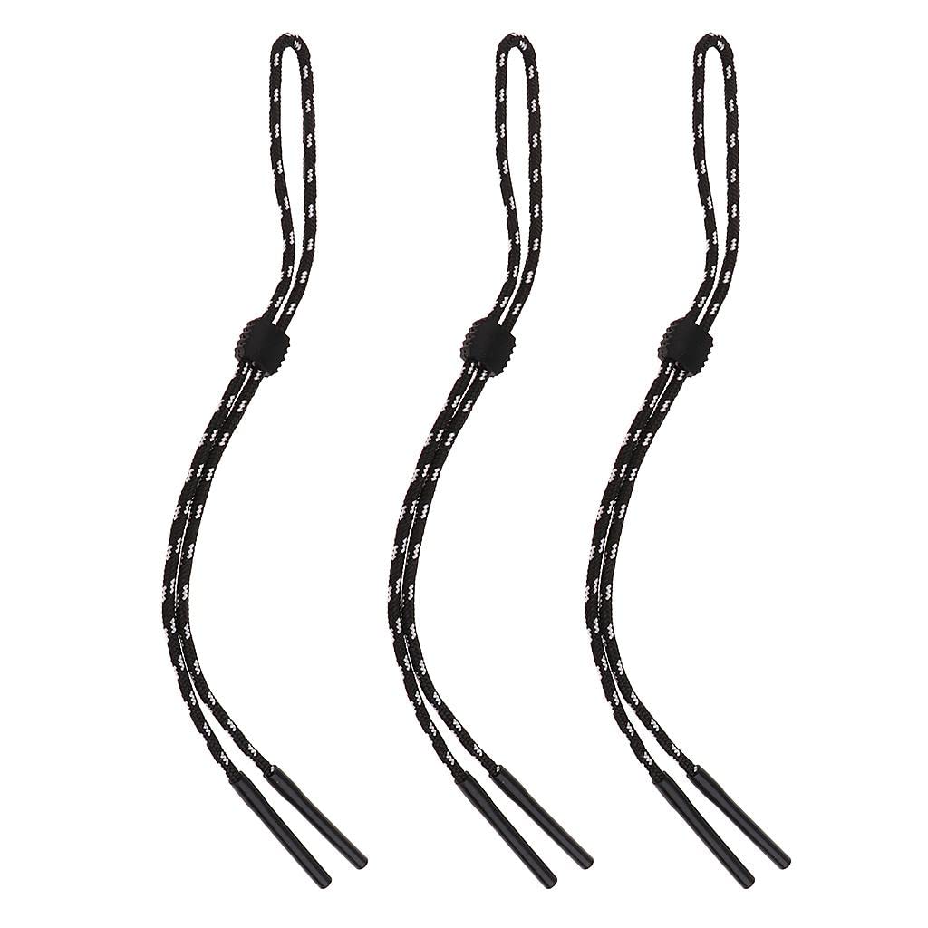 atorse 3 Pieces Eyeglass Glasses Chain Sunglasses Holder Cord Strap Black White-picture-2