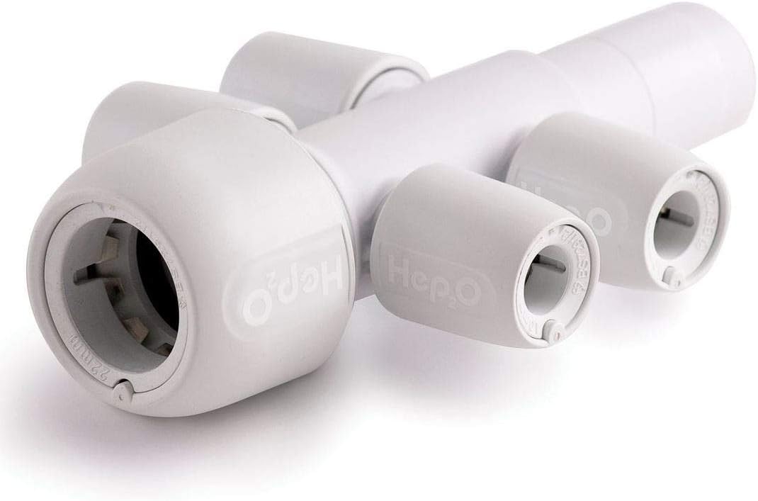 Hep2O 22mm x 10mm 4 Port Closed Manifold - Pack of 5