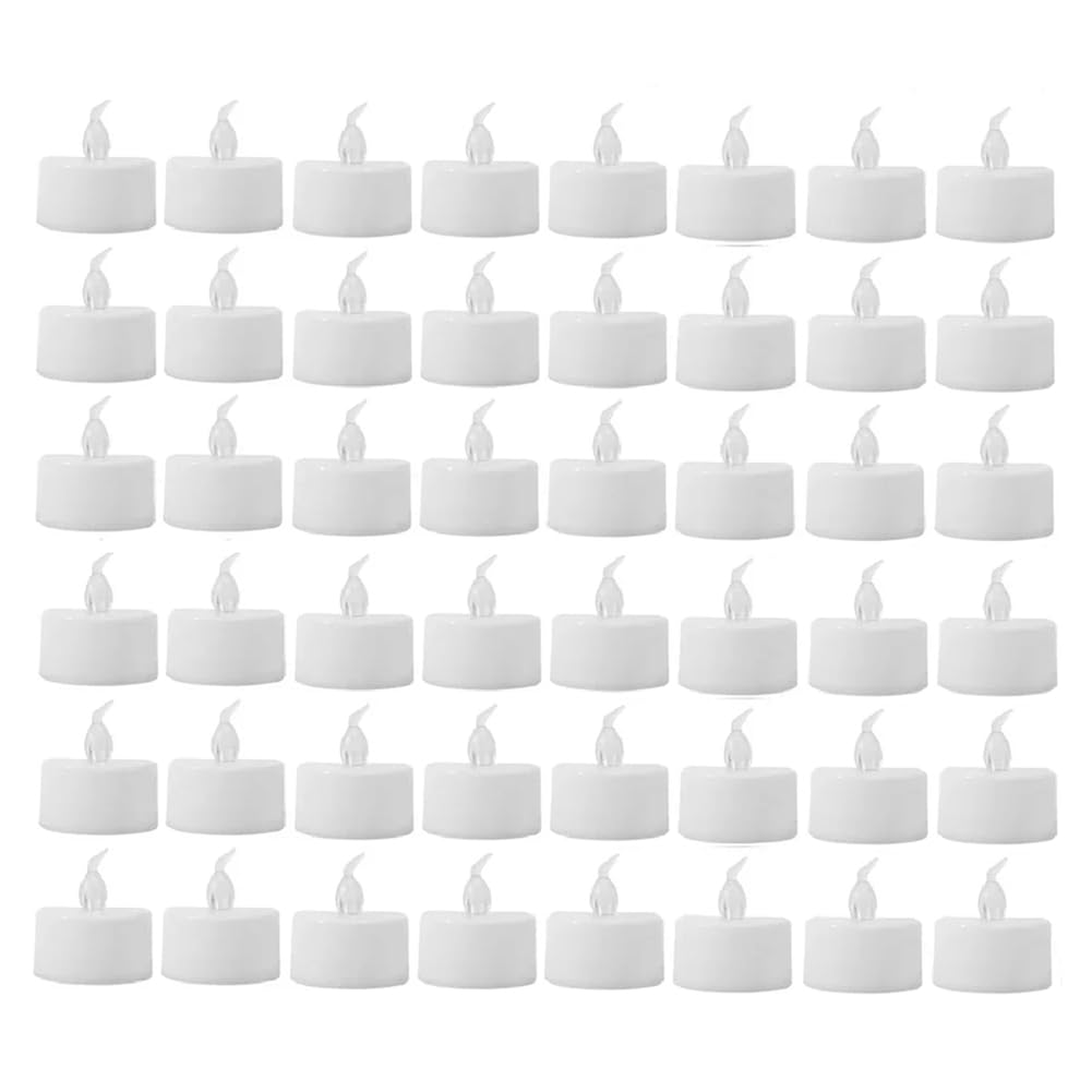 CTRLZS 48pcs Flameless Electronic Candle Lights LED Battery Powered Warm Light Wishing Lights Atmosphere Decoration Prop Lights