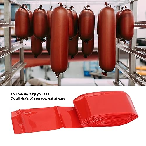 Inedible Sausage Casing Film, Plastic High Temperature Hot Dog Maker for Flavorous Homemade Sausages Snack Sticks Stuffer