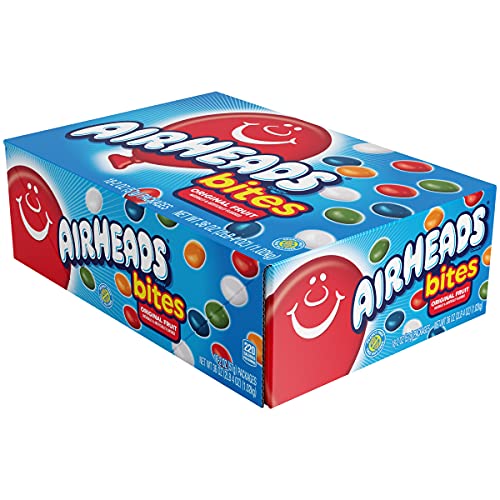 Airheads Candy Bites, Assorted Fruit Flavor, Non Melting, Halloween, Movie Theater, Party, Concessions, 2Oz Packs, Box Of 18 Packs #TOP1