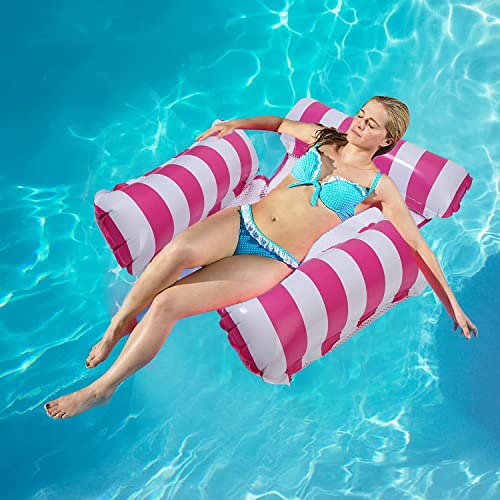 4-In-1 Hammock Inflatable Pool Float, Multi-Purpose Pool Hammock （Lounge Chair, Saddle，Drifter，Hammock Pool Chair, Portable Water Hammock #TOP3