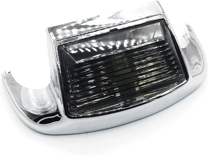 For Harley Electra Glide Ultra Classic FLHTCU Heritage Softail Classic Motorcycle Front Rear Fender Tip Light Tailing Edge Driving Brake LED Light (Front, Smoked)