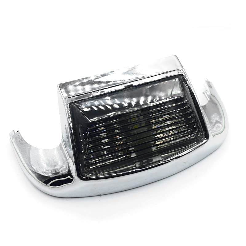 For Harley Electra Glide Ultra Classic FLHTCU Heritage Softail Classic Motorcycle Front Rear Fender Tip Light Tailing Edge Driving Brake LED Light (Front, Smoked)