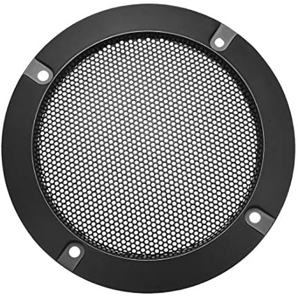 sourcing map osłona na głośnik, kratka, dekoracyjna, okrągła, subwoofer, ochrona grilla, tworzywo ABS, 4 cale