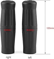 Vista 3 de 178 empuñaduras vintage para motocicleta, agarres universales de motocicleta de 1 pulgada, manillar clásico vintage, diseño de botella de coque Negro