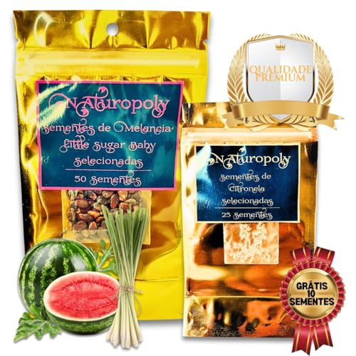 50 Sementes Melancia Baby Cortesia 25 Sementes de Citronela