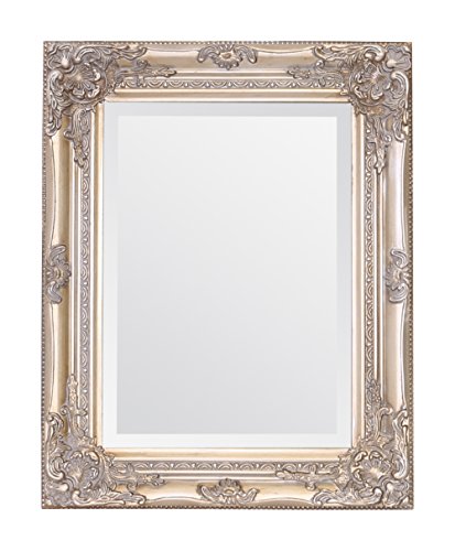 Select Mirrors Rhone - Espejo pequeño de Pared de Estilo Barroco Antiguo - Diseño francés Vintage - Decoración Elegante para el hogar - Champán Antiguo - 42 cm x 53 cm Cover